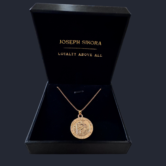 18K Gold Plated St. Christopher Pendant — Autographed Edition